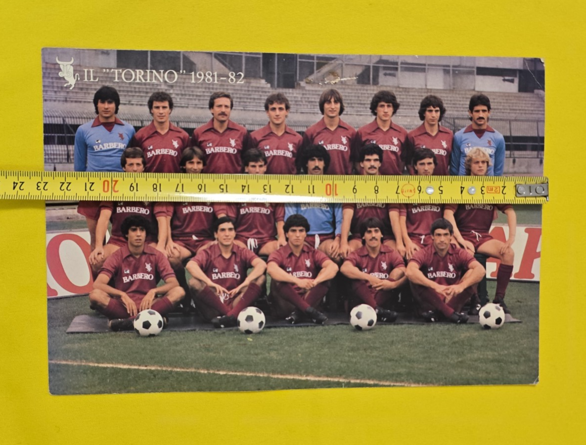 Foto ufficiale Torino calcio Barbero 1981-82 autografi originali della squadra