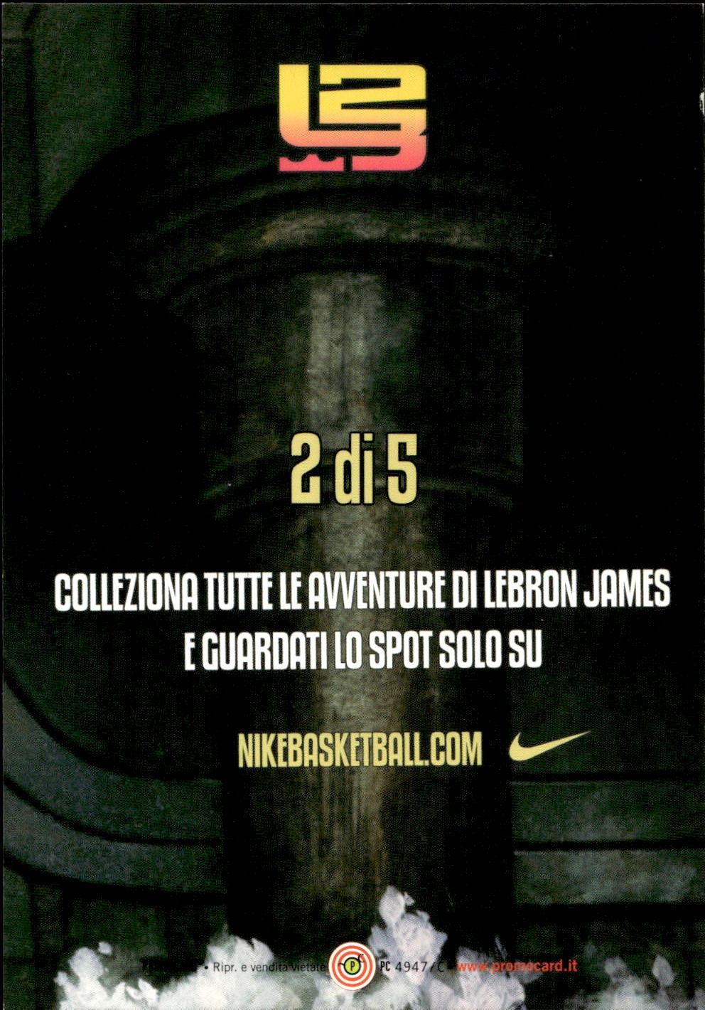 cartolina promocard Lebron James 2 di 5