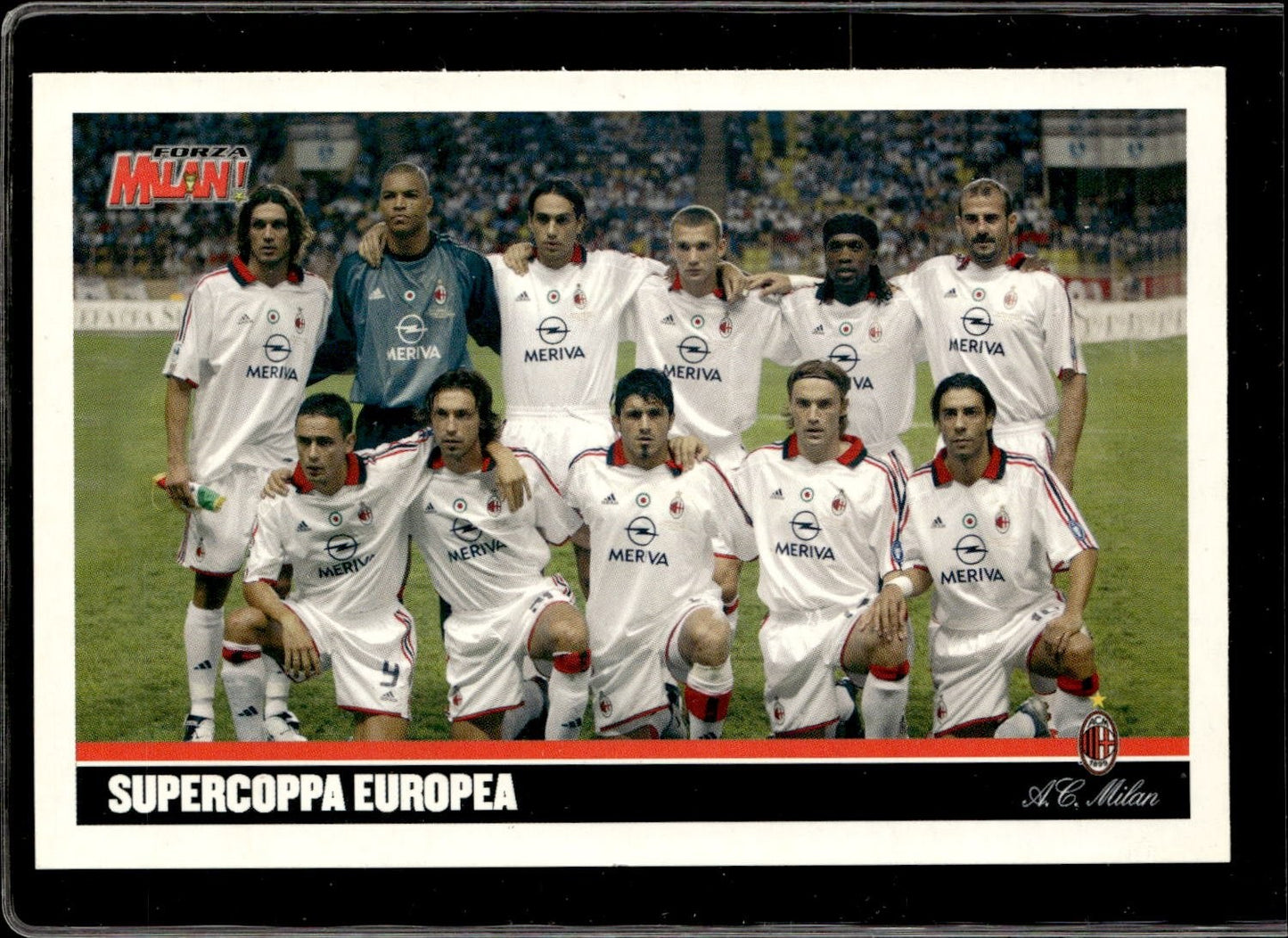cartolina postcard Calcio Milan Forza Milan Grandi Trionfi #2/2 Supercoppa 2003
