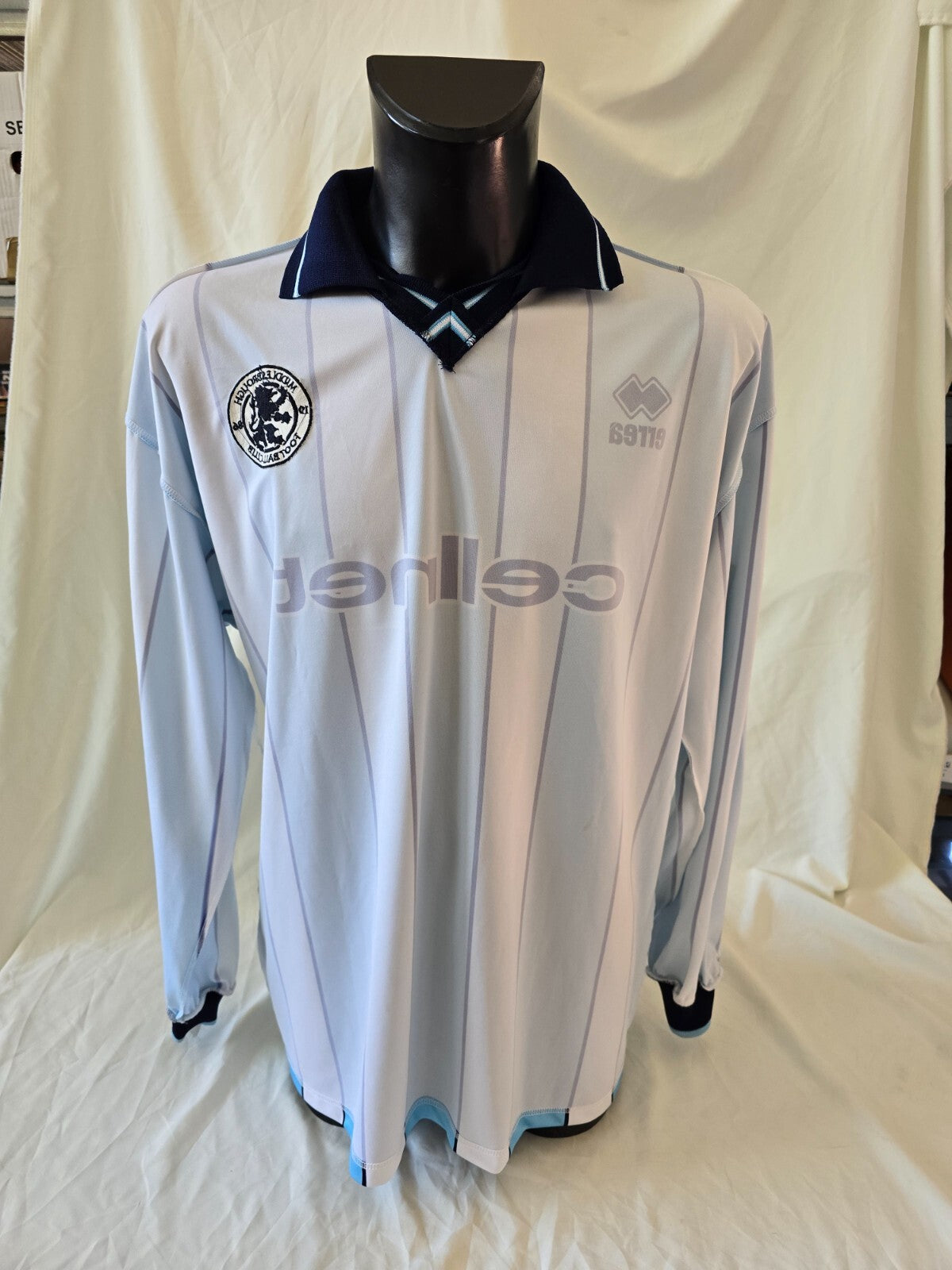Maglia calcio uff. errea Middlesbrough 1998/99 LOMBARDI 26 tg xxxl Match Worn
