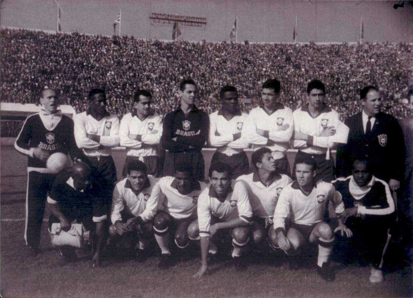 Foto fotografia d'agenzia calcio calciatore Zito Garrincha Brasile