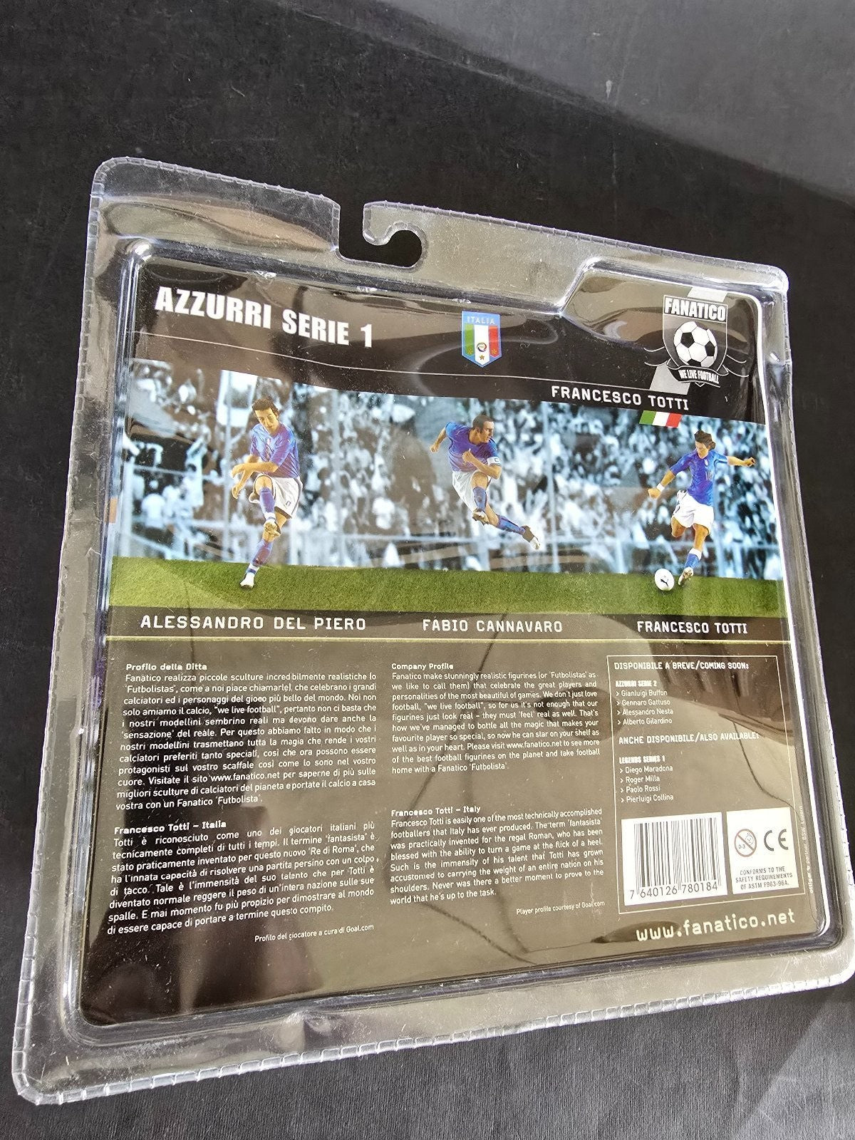 action figure Francesco TOTTI in resina 20 cm blisterata ''Fanatico''