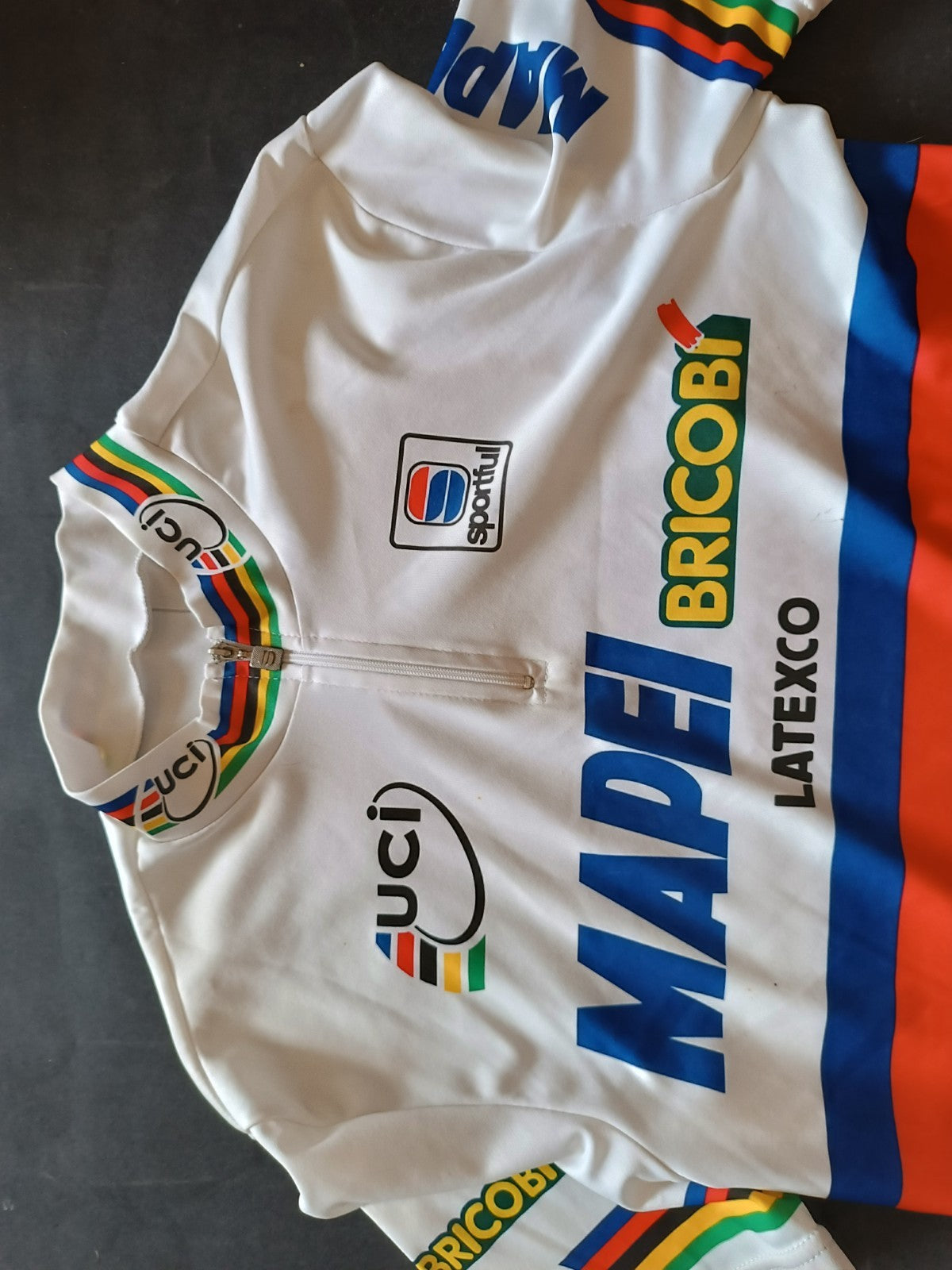 Maglietta ciclismo Mapei autografata Bettini - Oscar Gomez - Camenzino
