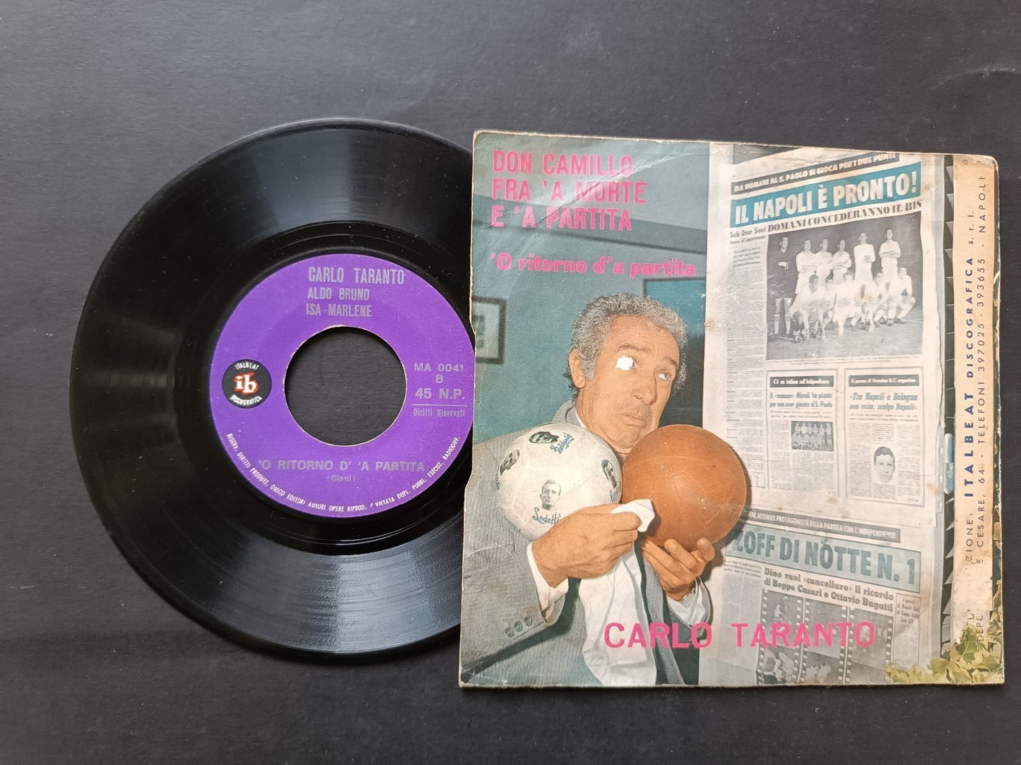 Vinile 45 giri DON CAMILLO FRA A MORTE E A PARTITA