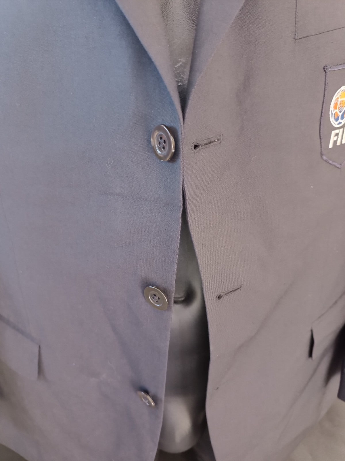 Giacca blazer nera di rappresentanza Rene Lazard ufficiale FIFA lana