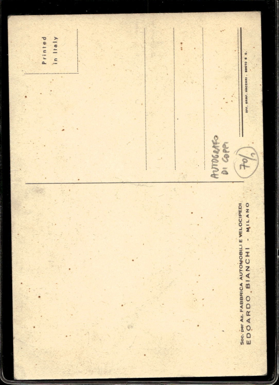 cartolina postcard ciclismo Fausto Coppi Con Autografo (1)