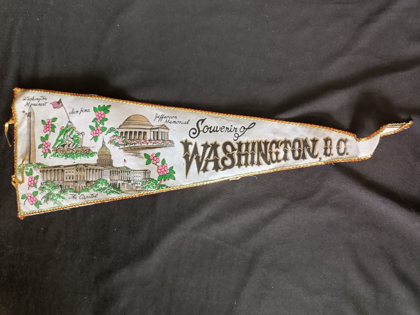 Gagliardetto Pennant Souvenir Washington D.C. USA Vintage
