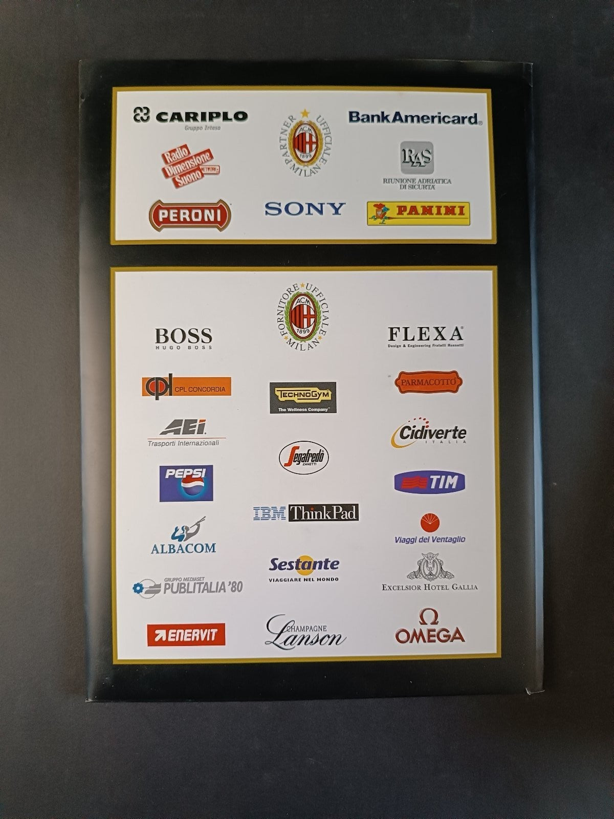A.C. Milan cartellina Opel Tele + 100 anni