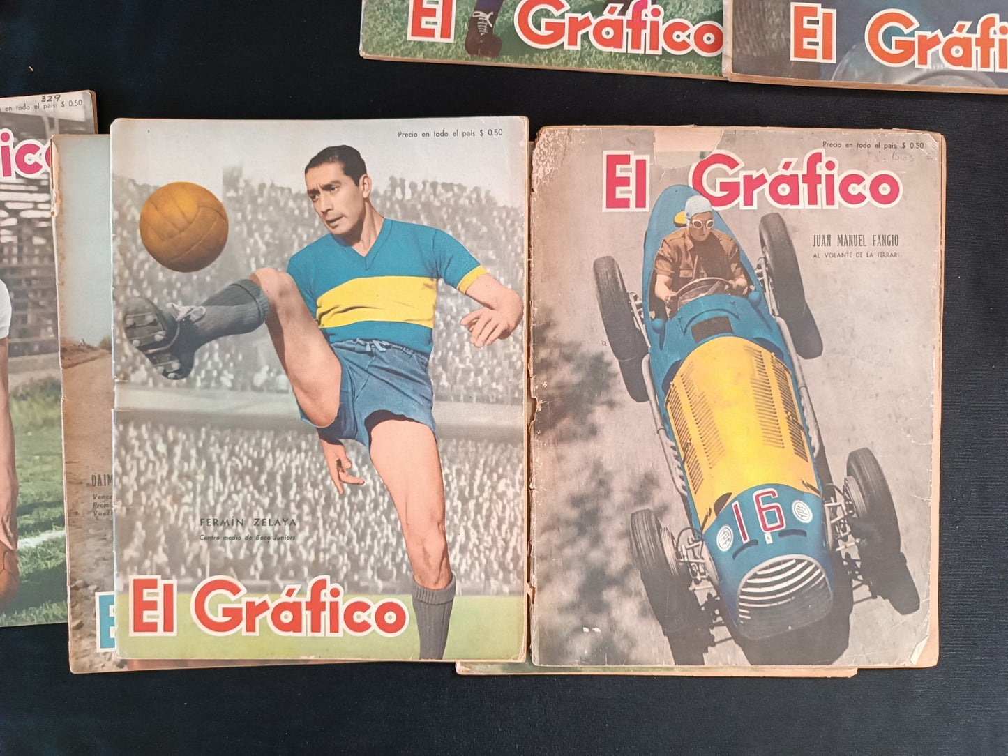 24 riviste annata 1949 El Grafico Fangio, Olimpiadi, Zelaya