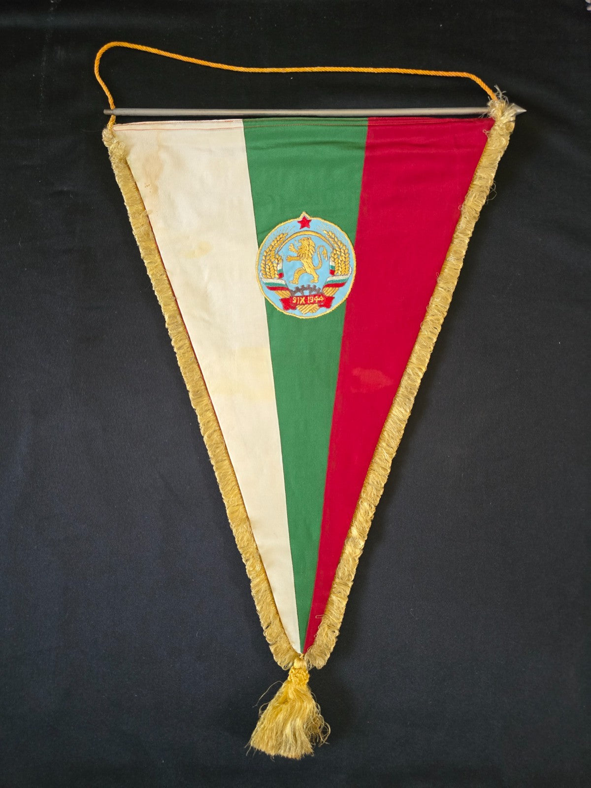 Gagliardetto Pennant RICAMATO NAZIONALE DI BASKET BULGARIA 1956 originale