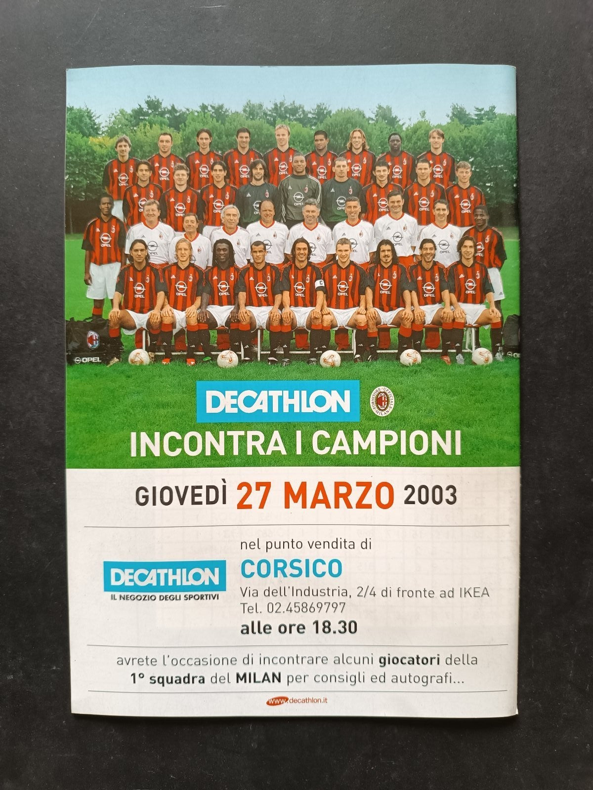 programma Ufficiale MILAN JUVENTUS 22 marzo 2003