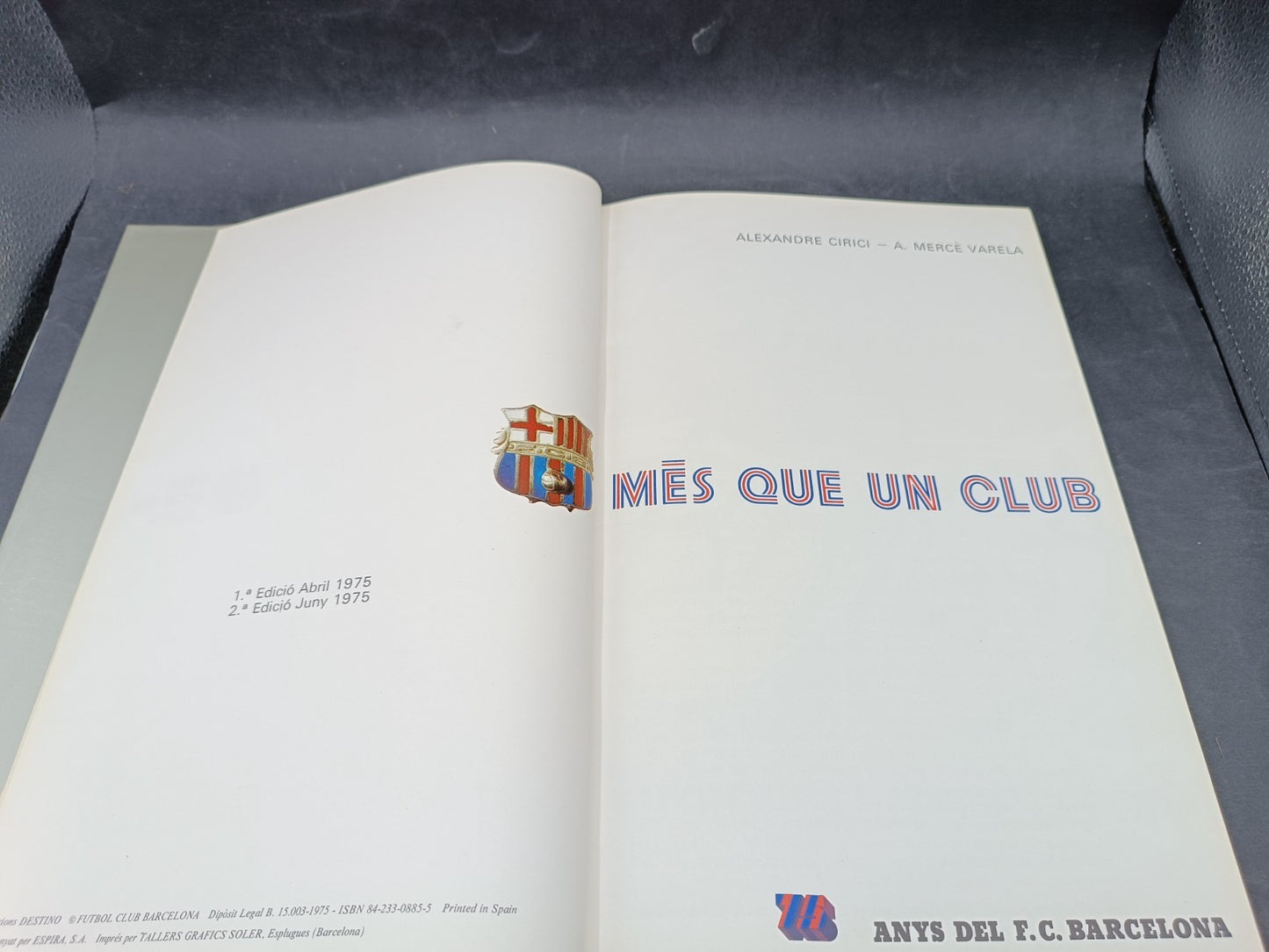 Libro Mes Que Un Club Barcellona 1975