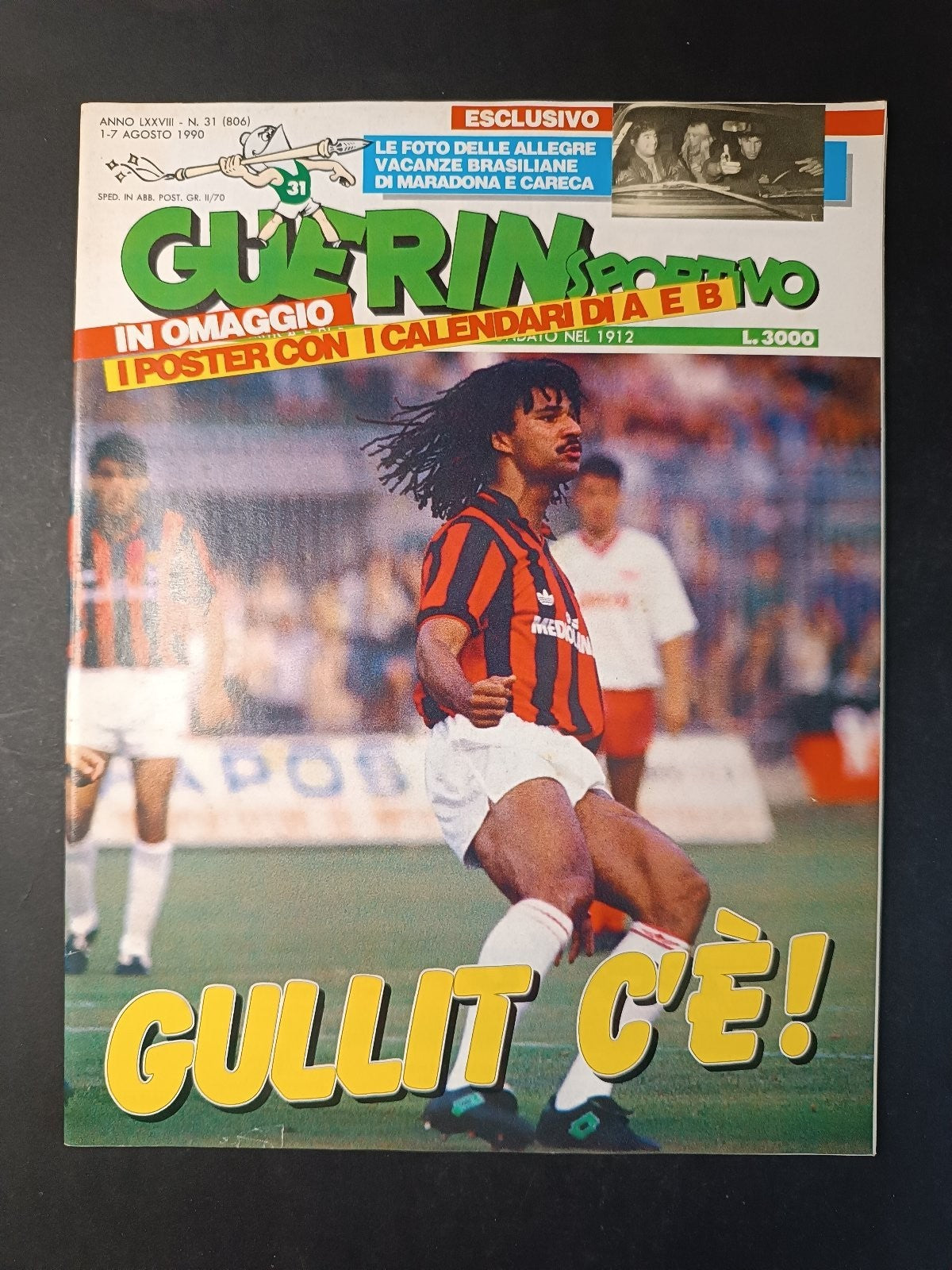 Rivista GUERIN SPORTIVO numero 31 anno 1990 Gullit (senza poster)