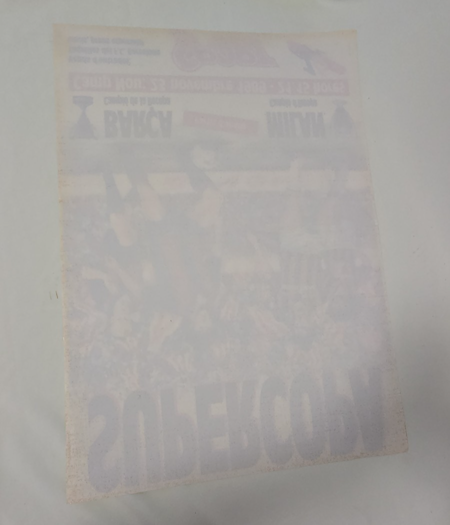 23/11/1989 Barça vs MIlan 1-1 SUPERCOPA Supercoppa Europea locandina originale