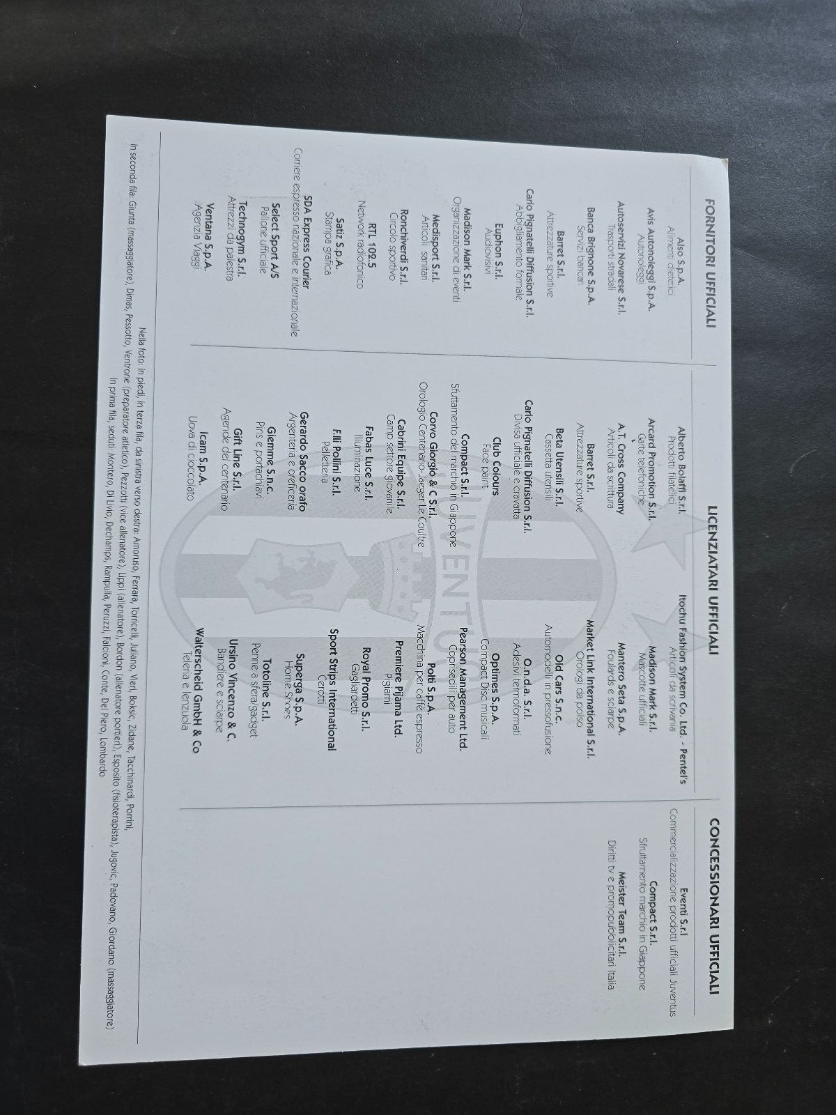 Autografo autograph originale Cartolina Ufficiale Juventus JUGOVIC E LOMBARDO