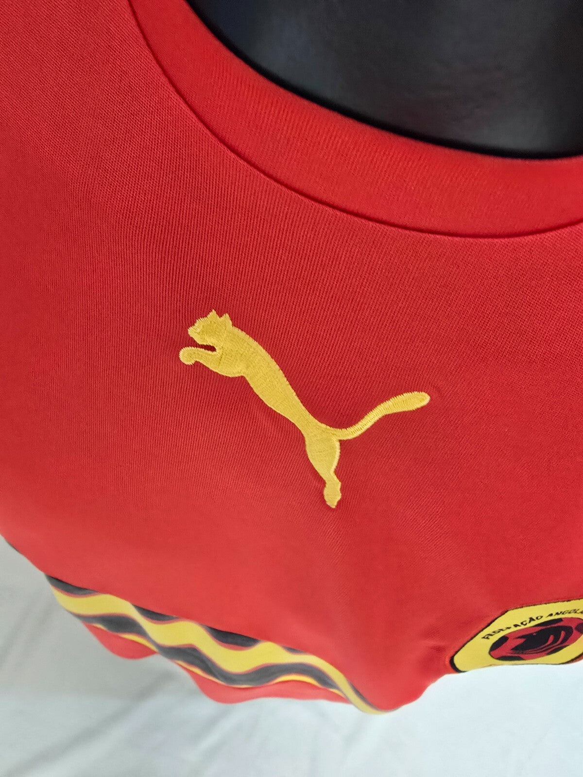 maglia Puma ANGOLA Soccer Football nr 19 André Buengo tg XL Usa 94 Match Worn