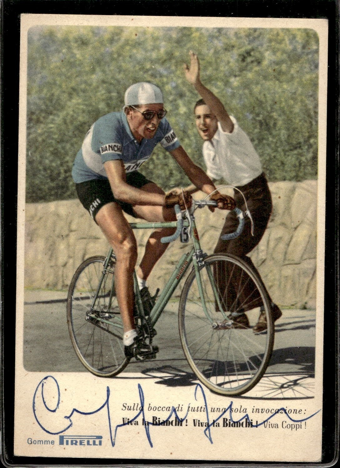 cartolina postcard ciclismo Fausto Coppi Con Autografo (1)