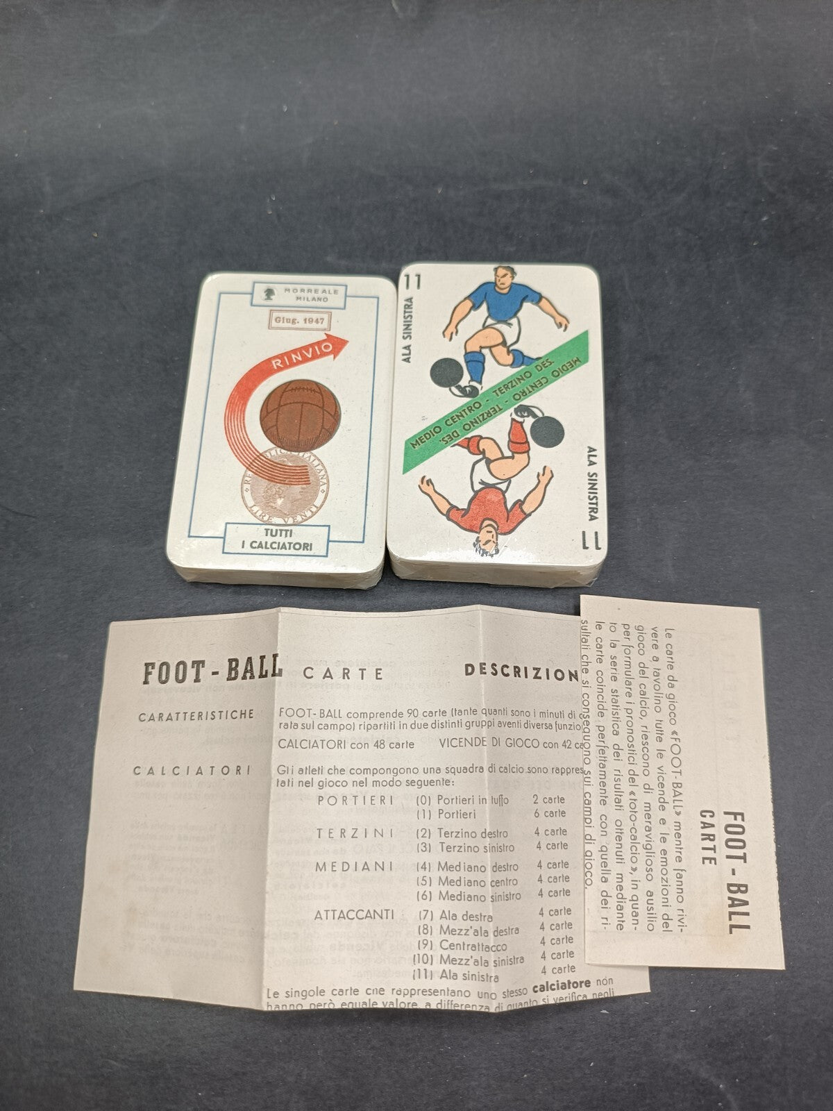 Mazzo carte da gioco Creazione Bertino Football confezione verde