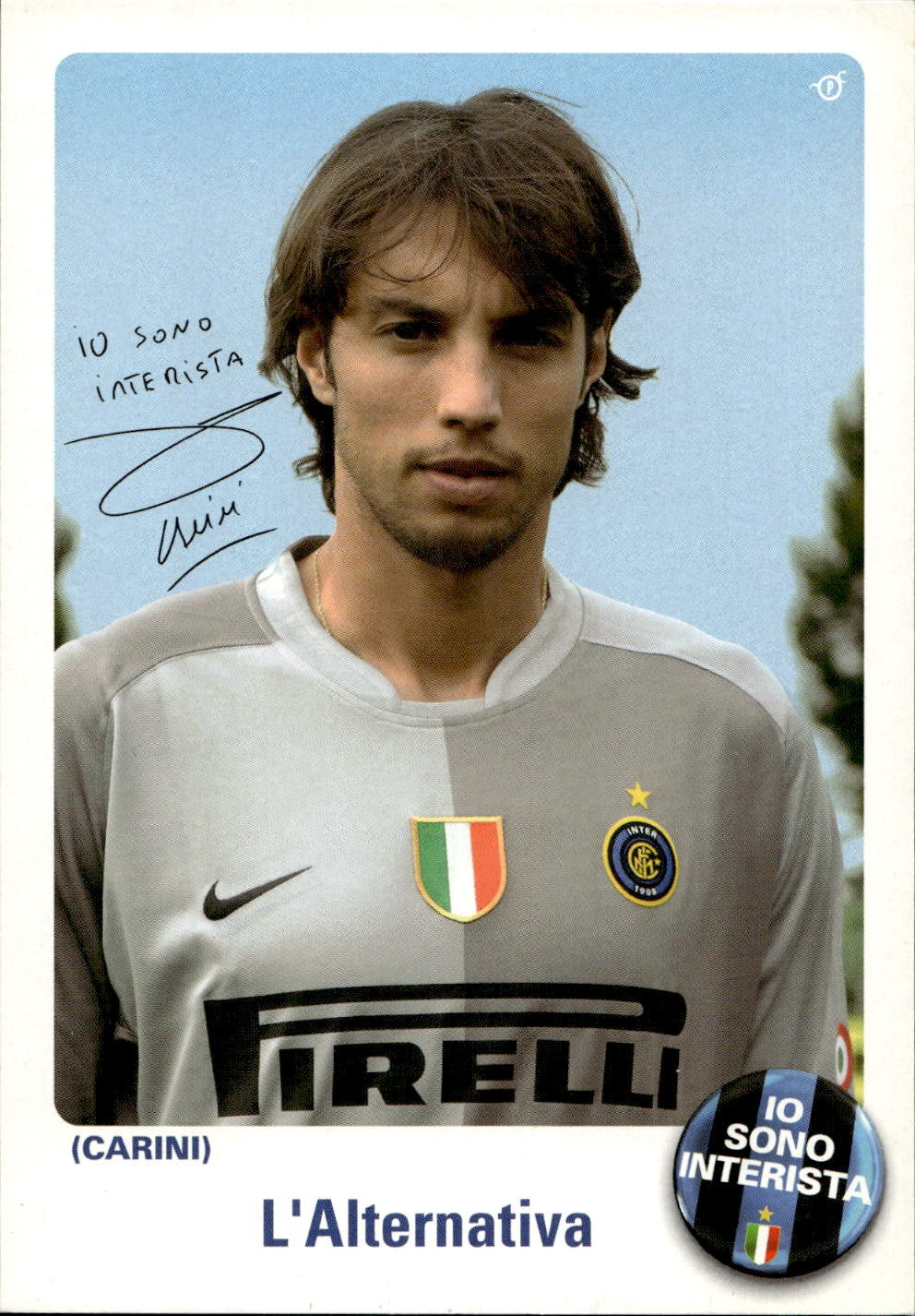 cartolina postcard Calcio Inter Promocard #6817 Carini