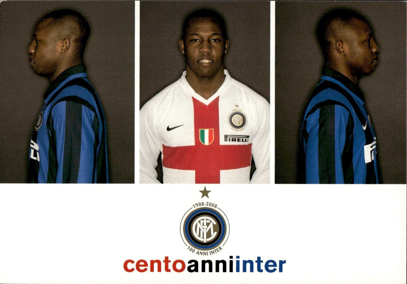 cartolina calciatori 100 anni Inter Nelson