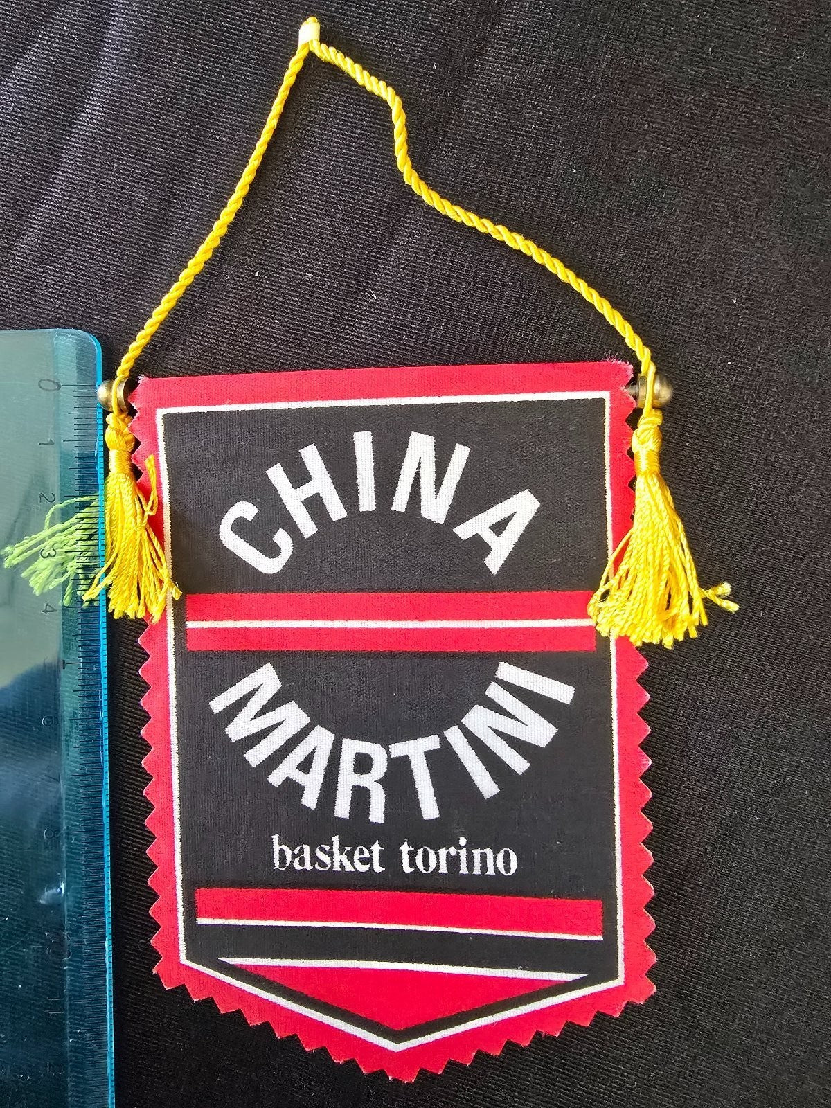 Mini Gagliardetto Pennant CHINA MARTINI Basket TORINO pallacanestro originale