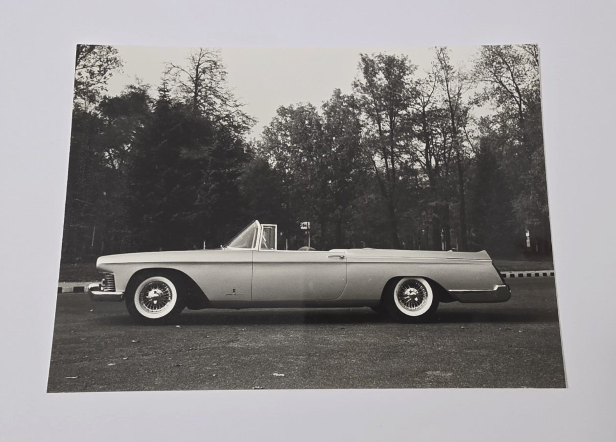 FOTO originale 1958 Cadillac Cabriolet PININFARINA 177x127 mm fianco