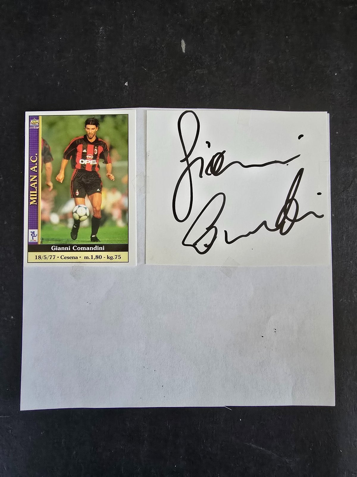 Autografo autograph originale su foglietto Gianni COMANDINI