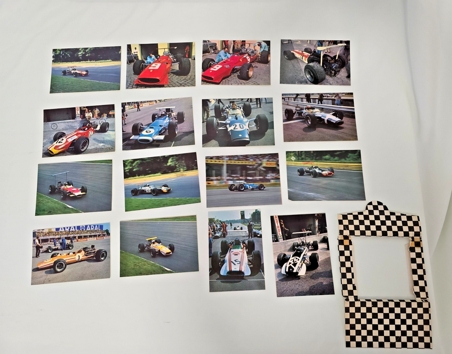 Gran Premio D'Italia Monza 1968 formula 1 F1 Folder dell'epoca 16 postcard