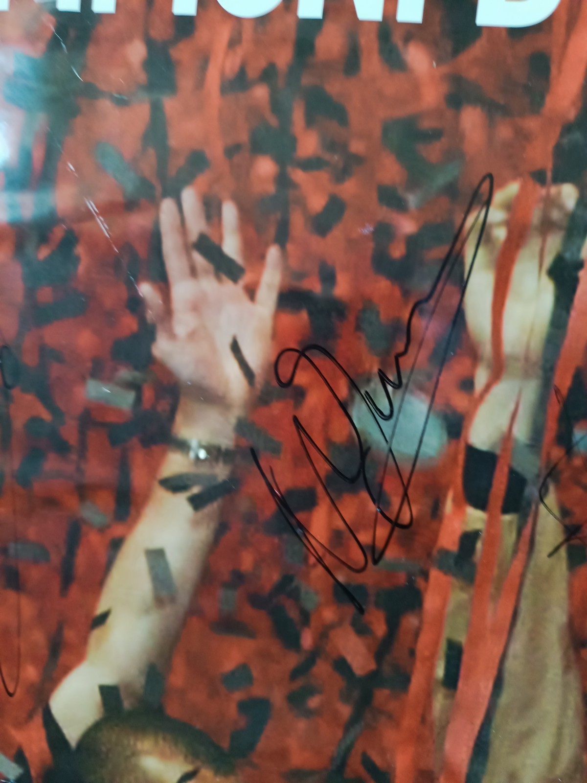 Poster AUTOGRAFATO originale CAMPIONI EUROPA 2002-2003 San Siro museo Arisi