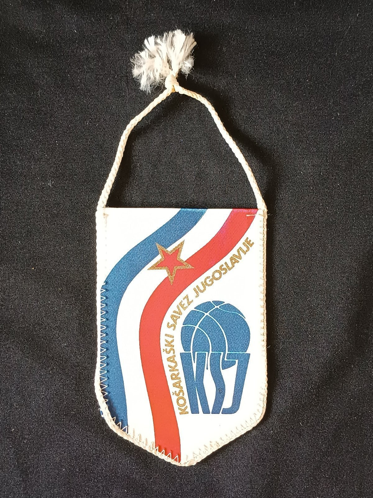 Gagliardetto Pennant Ko�arka�ki Savez Jugoslavije Yugoslavia Basket Vintage