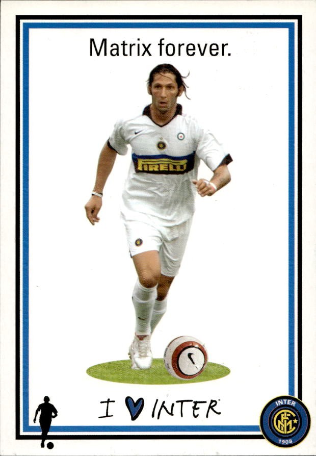 Cartolina calcio calciatore Inter Santiago Solari con autografo stampato