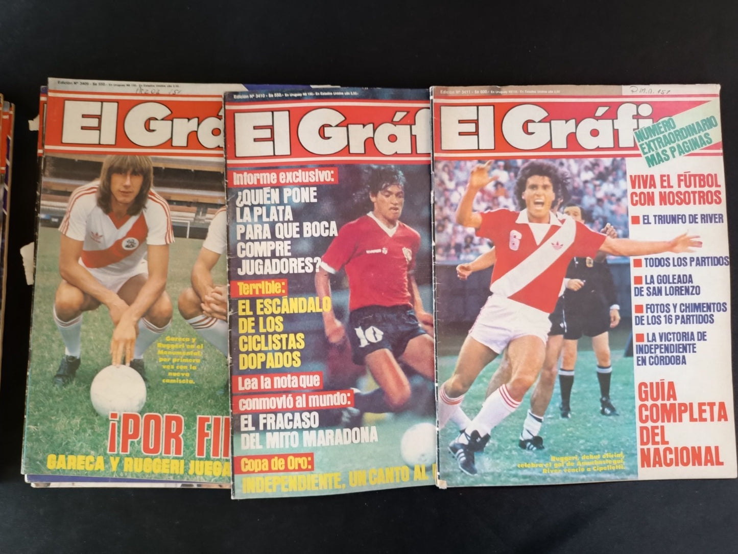 53 riviste annata 1985 El Grafico Maradona, Hagler, Passerella