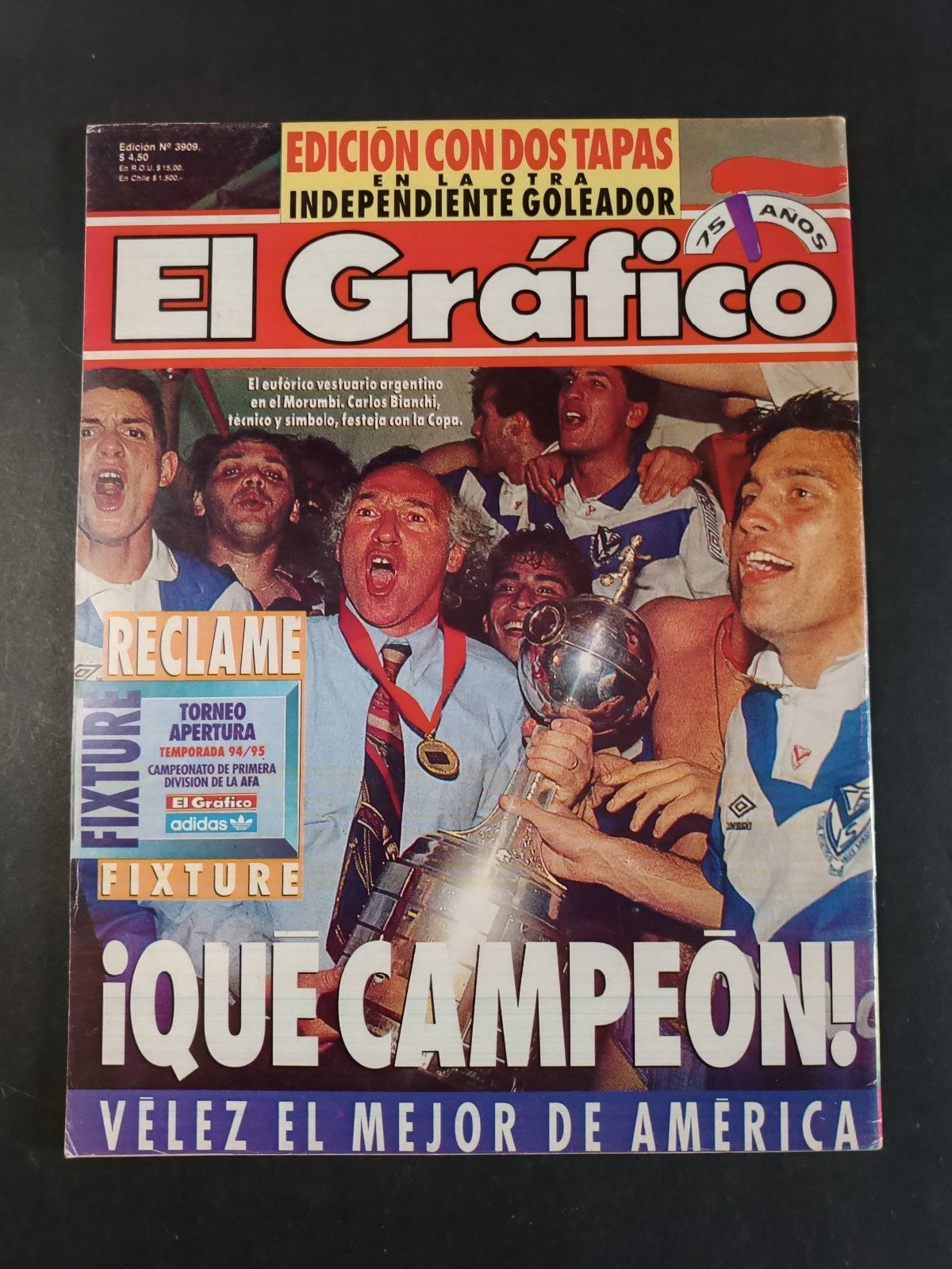 Rivista EL GRAFICO numero 3909 anno 1994 - Rambert (con poster)