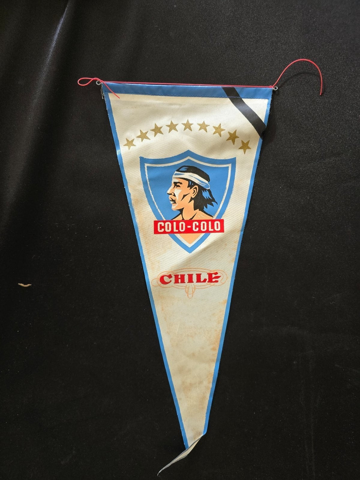 old Gagliardetto Pennant fanion bander�n Colo-Colo Chile