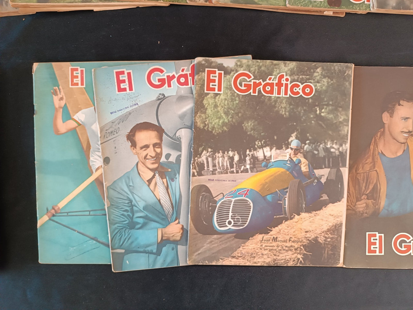 24 riviste annata 1949 El Grafico Fangio, Olimpiadi, Zelaya