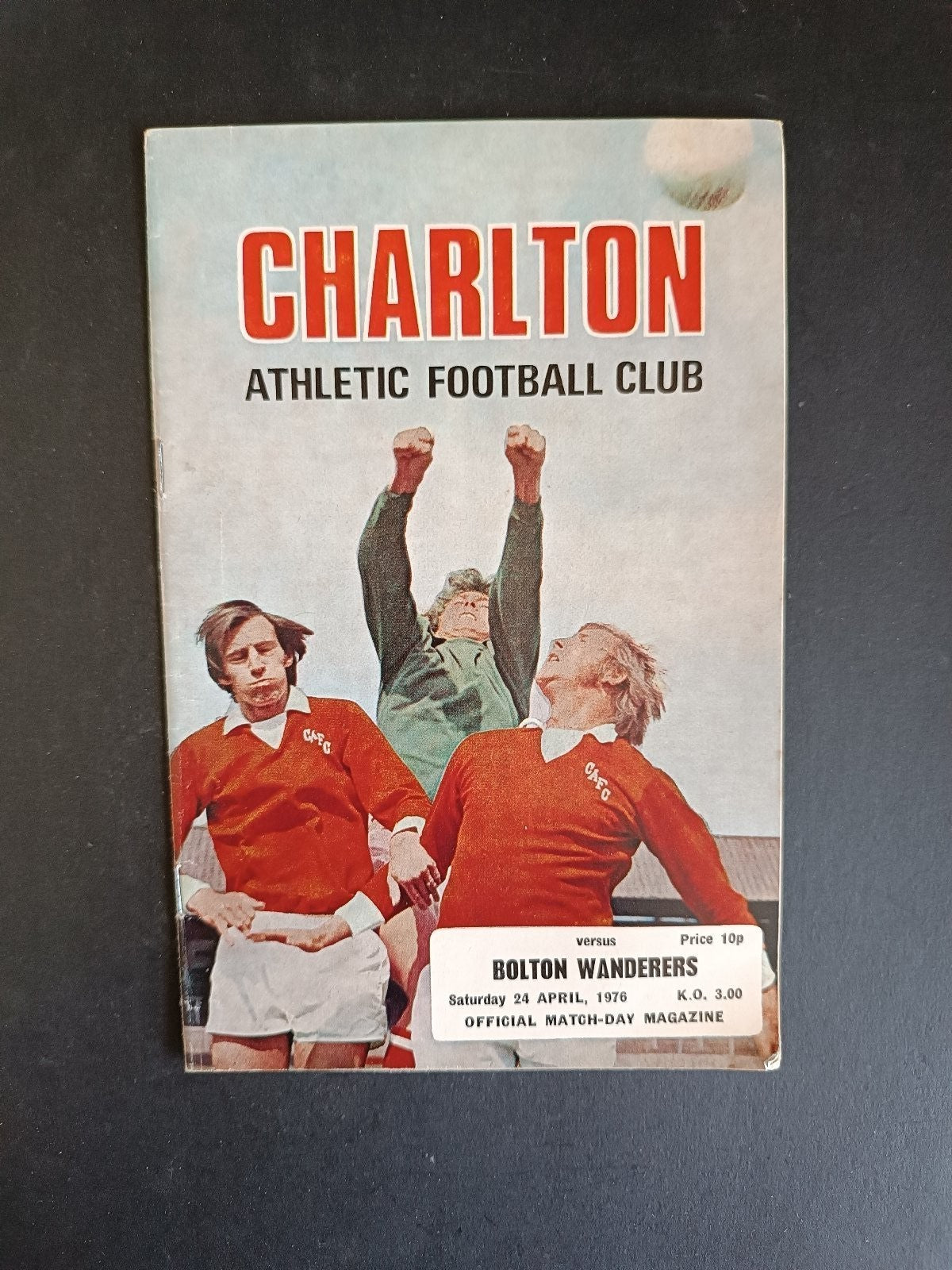 programma calcio Charlton Athletic vs Bolton 1976