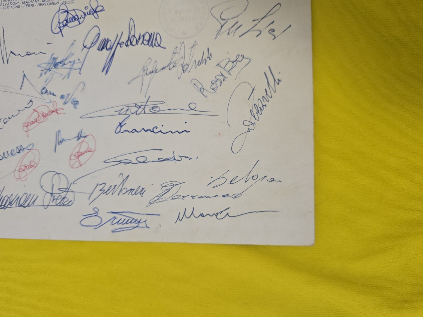 Foto ufficiale Torino calcio Barbero 1981-82 autografi originali della squadra
