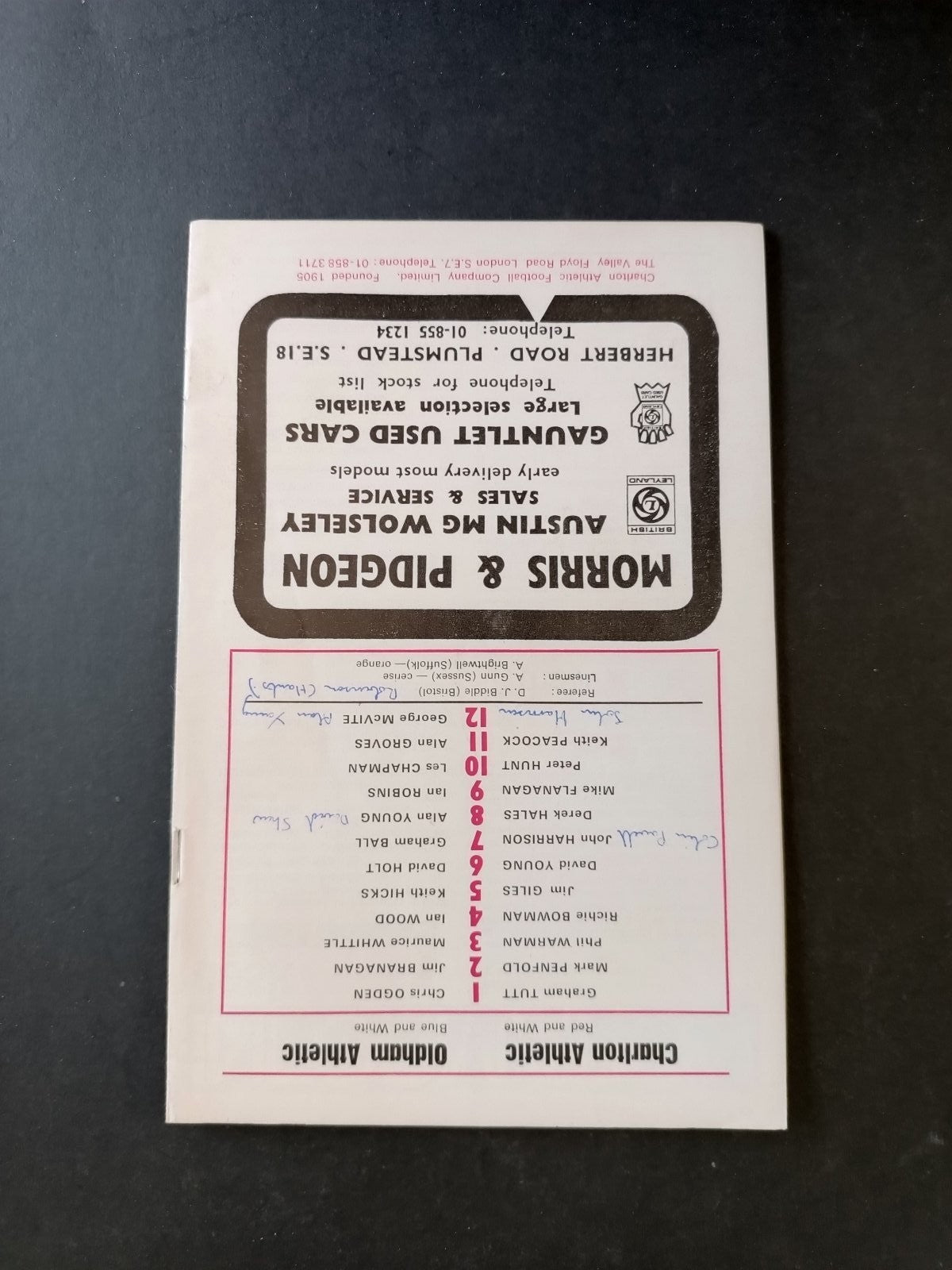 programma calcio Charlton Athletic vs Oldham Athletic75
