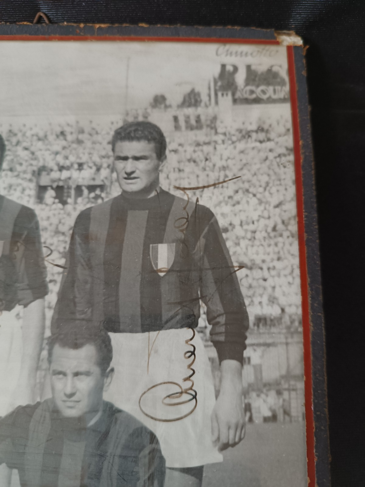 fotografia con vetro AUTOGRAFATA MILAN anni 50 -