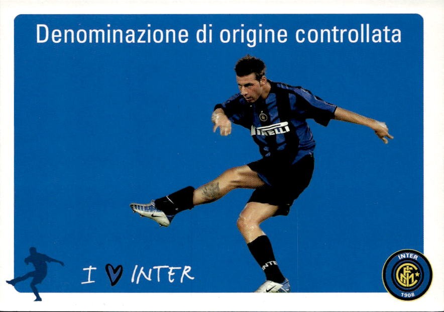 Cartolina calcio calciatore Inter Adriano Leite Ribeiro con autografo stampato