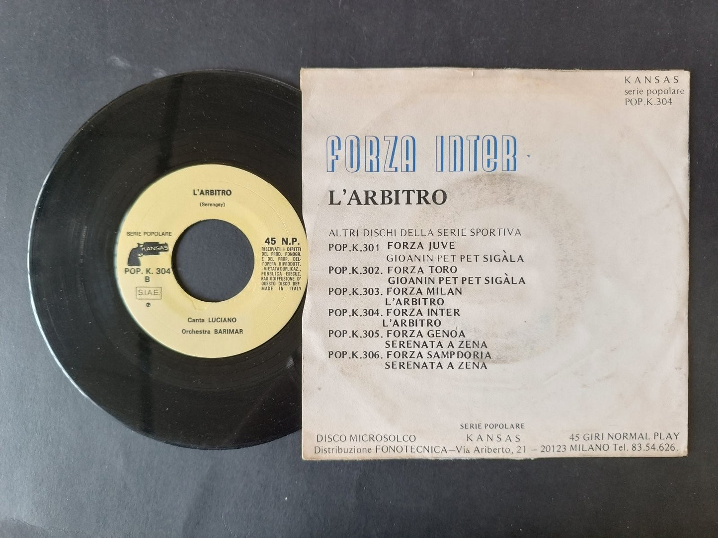 Vinile 45 giri FORZA INTER