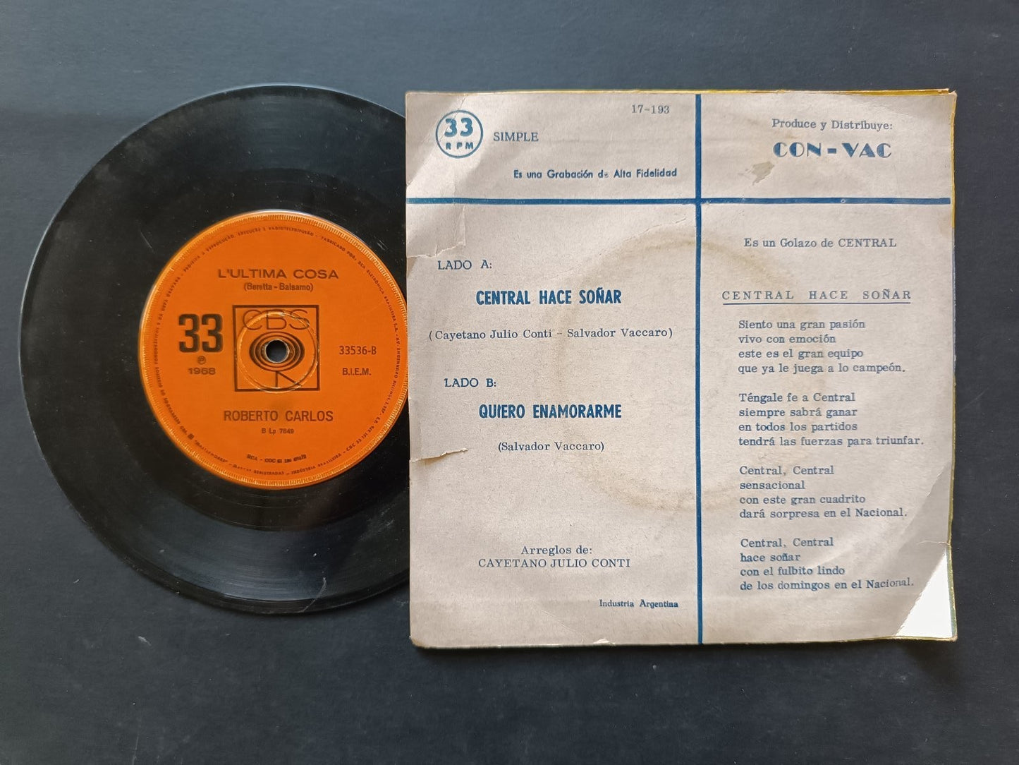 Vinile 45 giri CENTRAL HACE SONAR LOS BOYACA