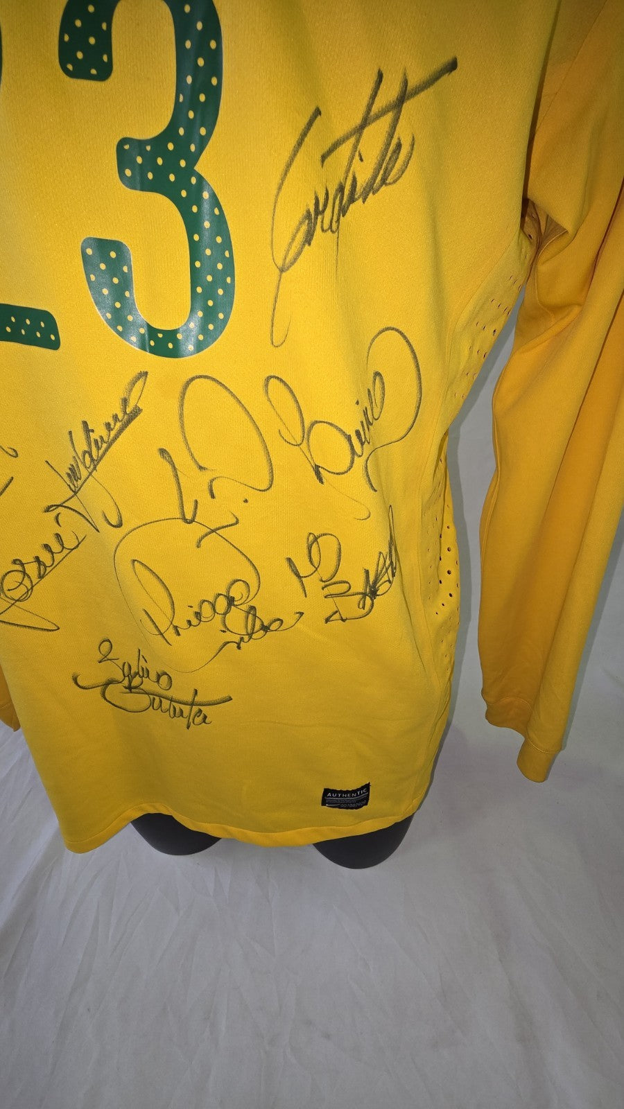 Maglia calcio Nike Brasile camisa brasil home 2010-11 Autografata Signed (9)