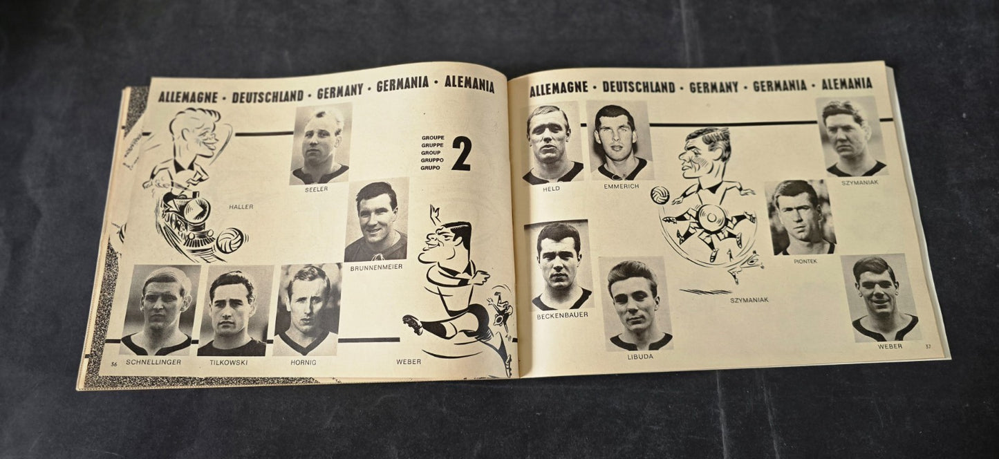 Programma Campionati del Mondo di Calcio 1966 multilingue Top Player & Rookie