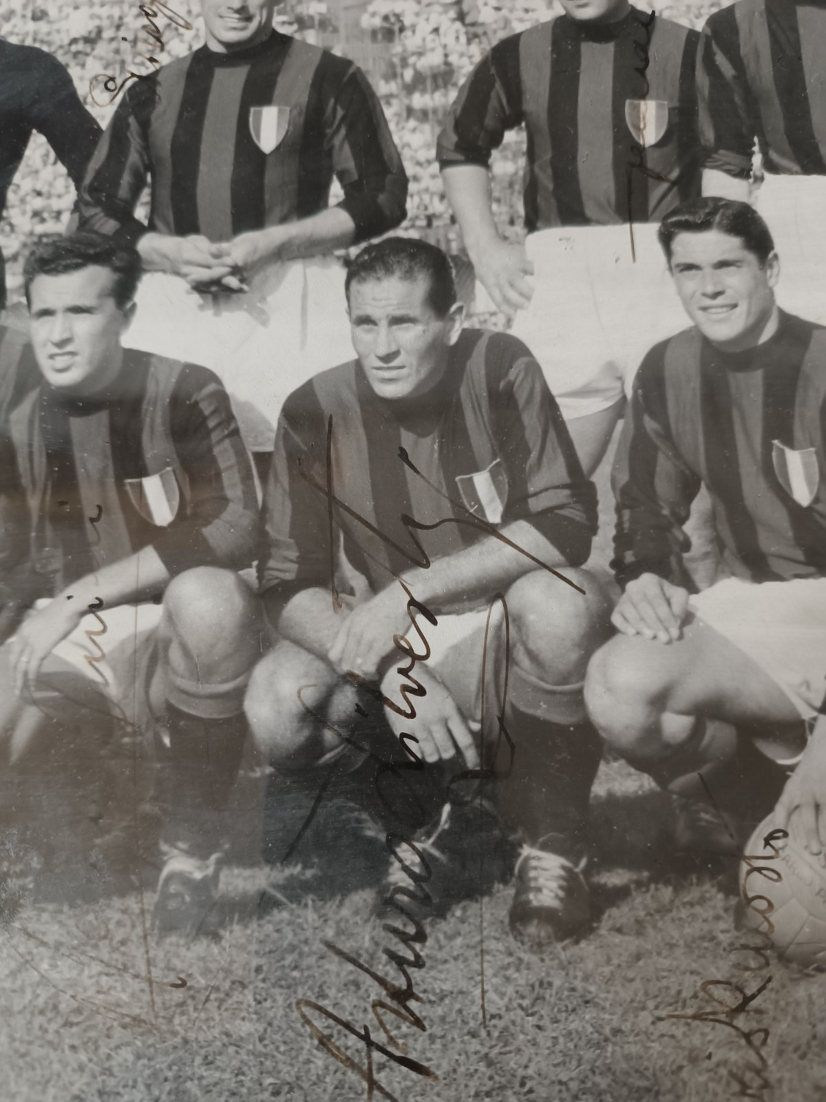 fotografia con vetro AUTOGRAFATA MILAN anni 50 -