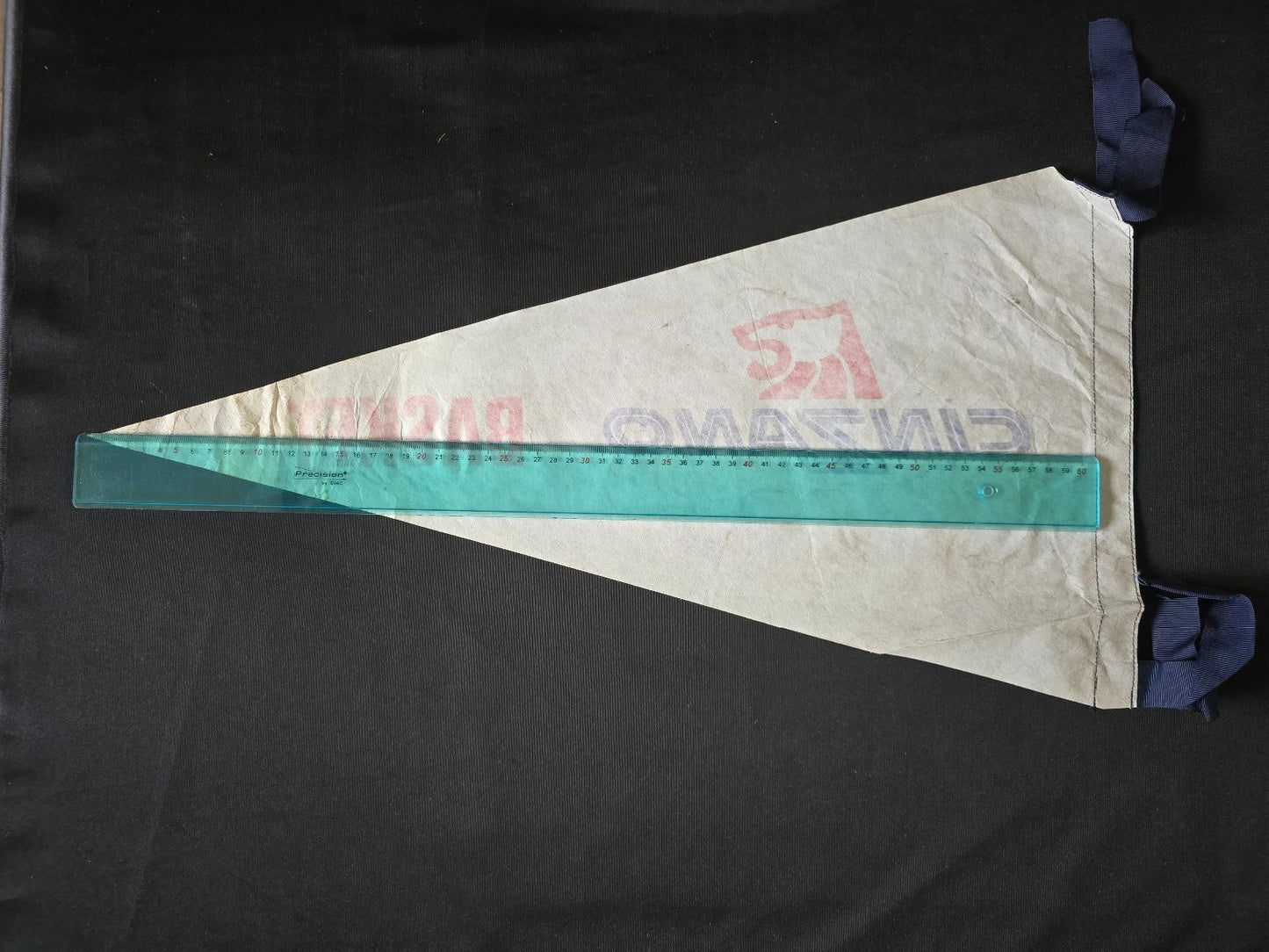 Gagliardetto Pennant CINZANO Olimpia Milano Basket FIP originale oltre 60cm
