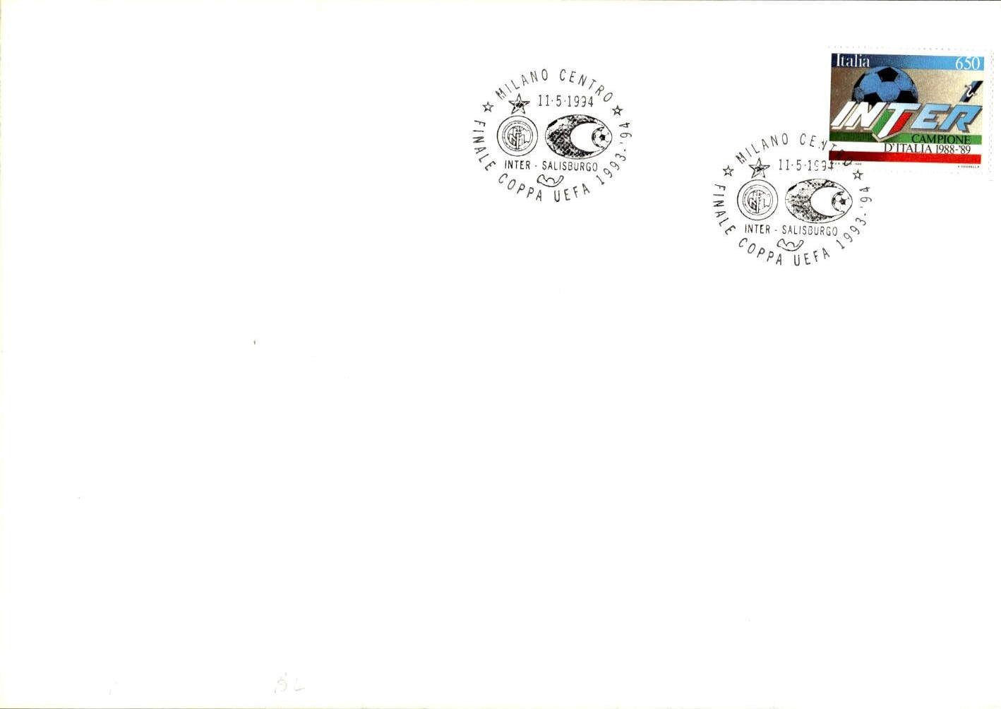 Cartolina Inter Walter Zenga con autografo stampato