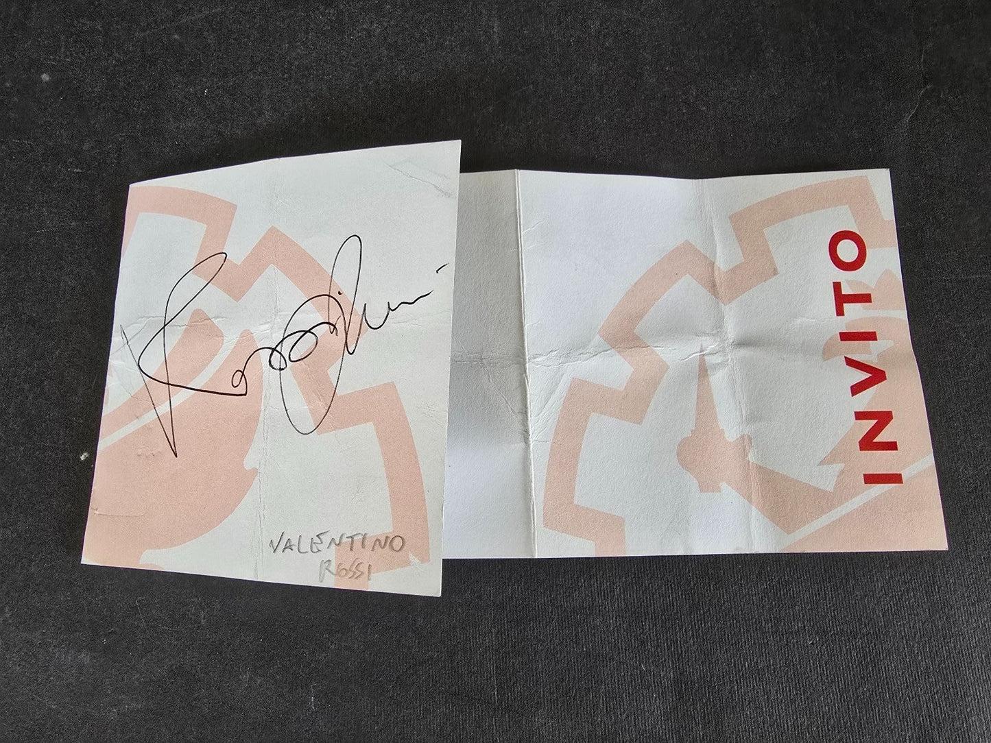 Autografo autograph originale Valentino Rossi Imola 2002