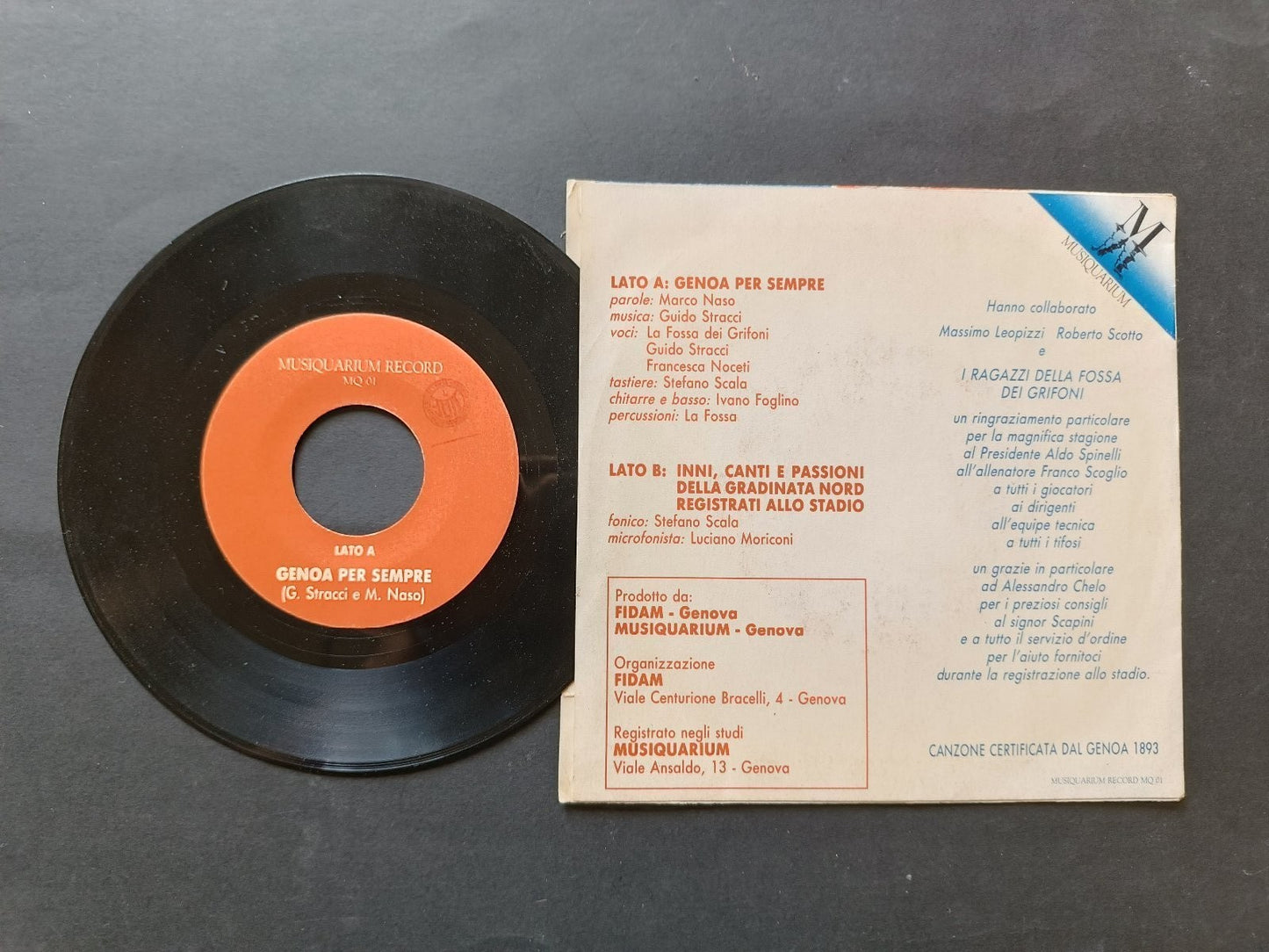 Vinile 45 giri GENOA PER SEMPRE