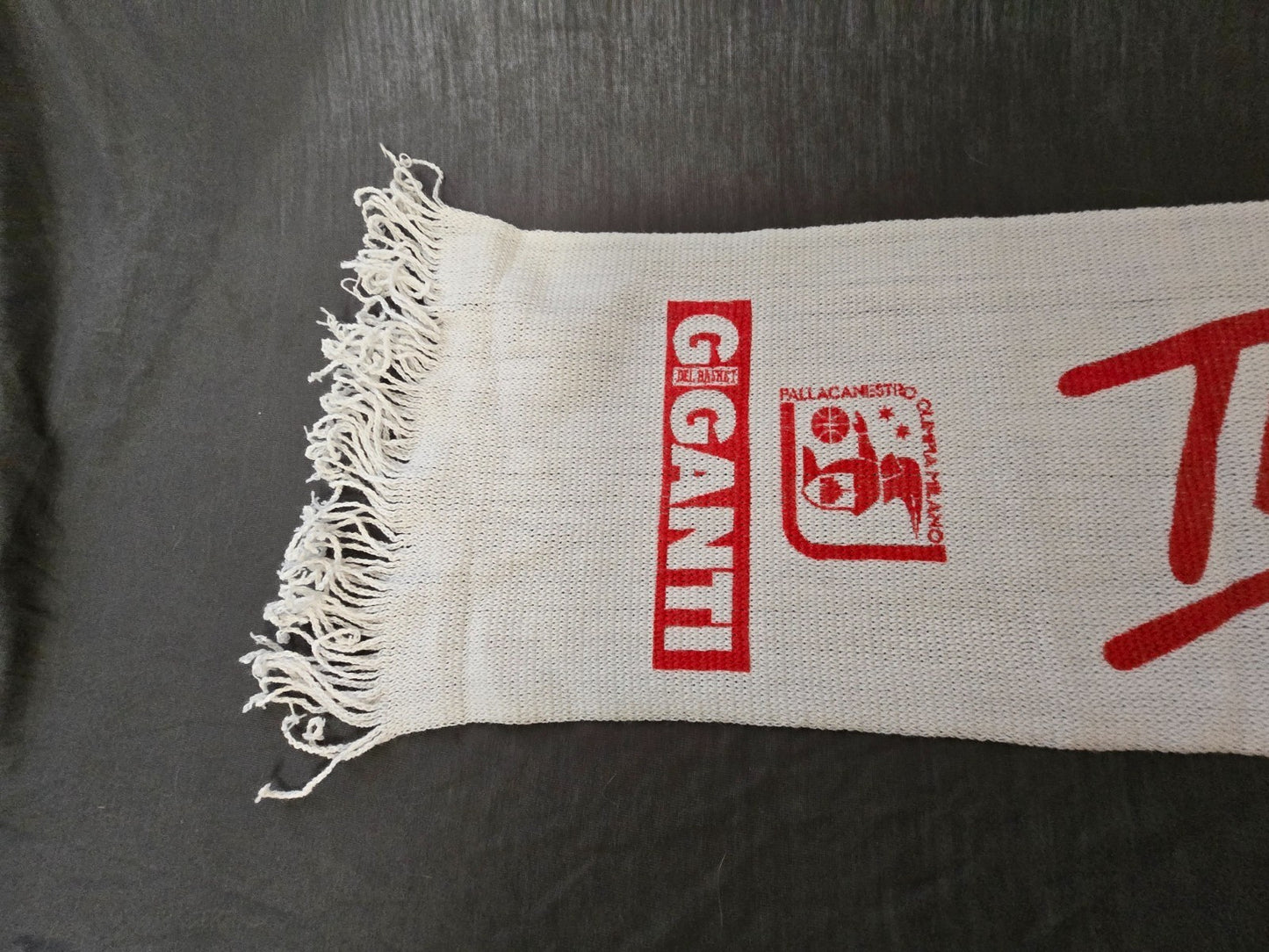 Sciarpa TRACER Philips Olimpia Milano Basket in lanetta/maglina anni 80/90